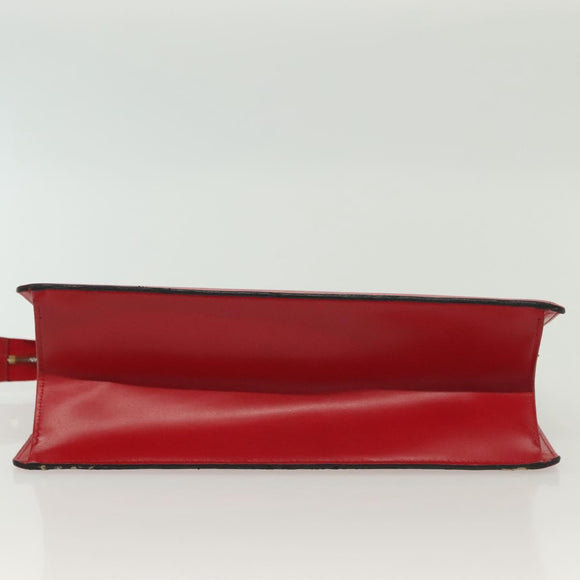 LOUIS VUITTON Epi Trousse Crete Clutch Bag Red M48407 LV Auth 137190