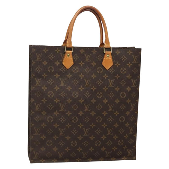 LOUIS VUITTON Monogram Sac Plat Hand Bag M51140 LV Auth 137198