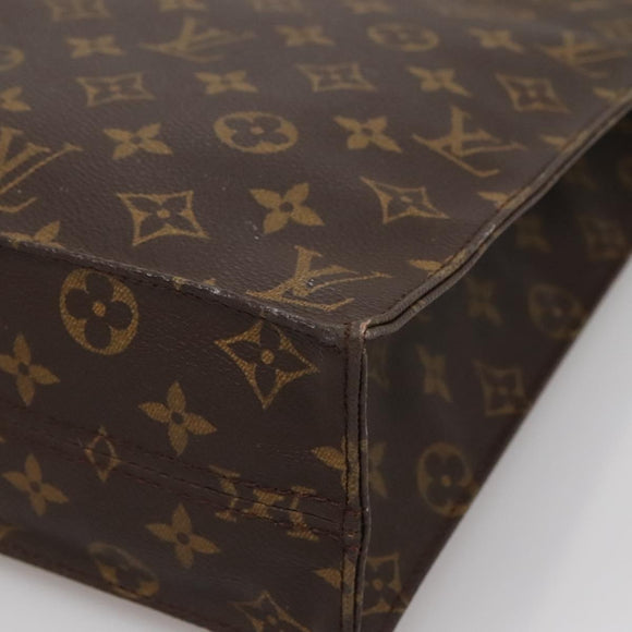 LOUIS VUITTON Monogram Sac Plat Hand Bag M51140 LV Auth 137198