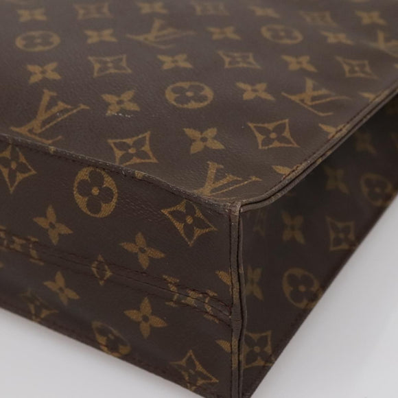 LOUIS VUITTON Monogram Sac Plat Hand Bag M51140 LV Auth 137198