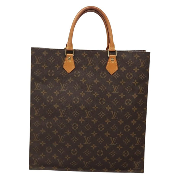 LOUIS VUITTON Monogram Sac Plat Hand Bag M51140 LV Auth 137198