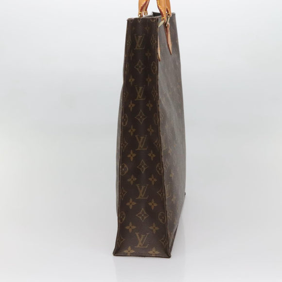 LOUIS VUITTON Monogram Sac Plat Hand Bag M51140 LV Auth 137198