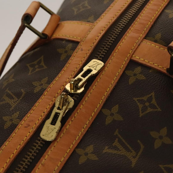 LOUIS VUITTON Monogram Sac Spool 55 Boston Bag M41622 LV Auth 137207