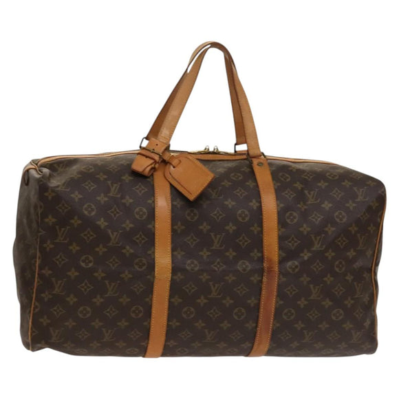 LOUIS VUITTON Monogram Sac Spool 55 Boston Bag M41622 LV Auth 137207