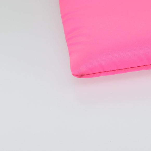 PRADA Chain Clutch Bag Nylon Pink Auth 137210
