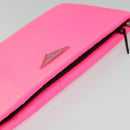 PRADA Chain Clutch Bag Nylon Pink Auth 137210-6