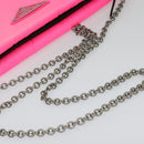 PRADA Chain Clutch Bag Nylon Pink Auth 137210-7