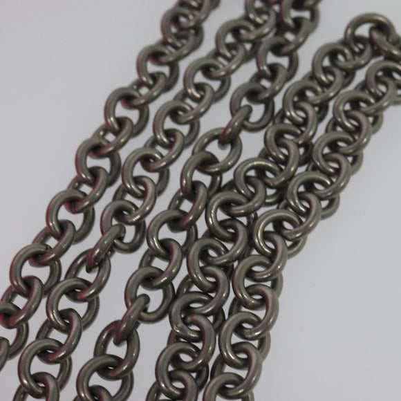 PRADA Chain Clutch Bag Nylon Pink Auth 137210