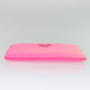 PRADA Chain Clutch Bag Nylon Pink Auth 137210-9