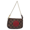 LOUIS VUITTON Damier Ebene T&B Mini Pochette Accessoires N58011 LV Auth 137225-1