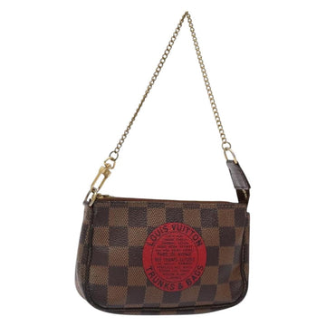LOUIS VUITTON Damier Ebene T&B Mini Pochette Accessoires N58011 LV Auth 137225