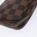 LOUIS VUITTON Damier Ebene T&B Mini Pochette Accessoires N58011 LV Auth 137225-17