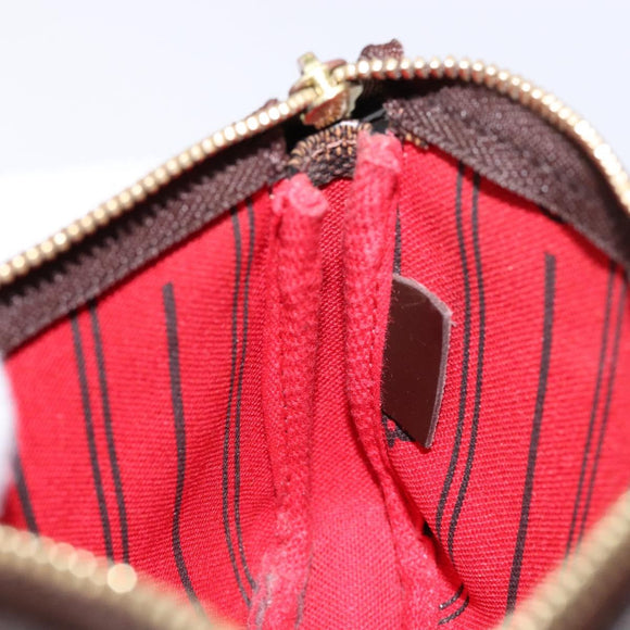 LOUIS VUITTON Damier Ebene T&B Mini Pochette Accessoires N58011 LV Auth 137225