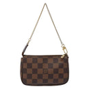 LOUIS VUITTON Damier Ebene T&B Mini Pochette Accessoires N58011 LV Auth 137225-2