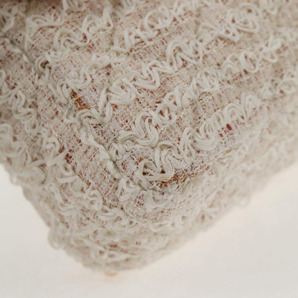 CHANEL Matelasse Chain Shoulder Bag tweed Pink CC Auth 137231V