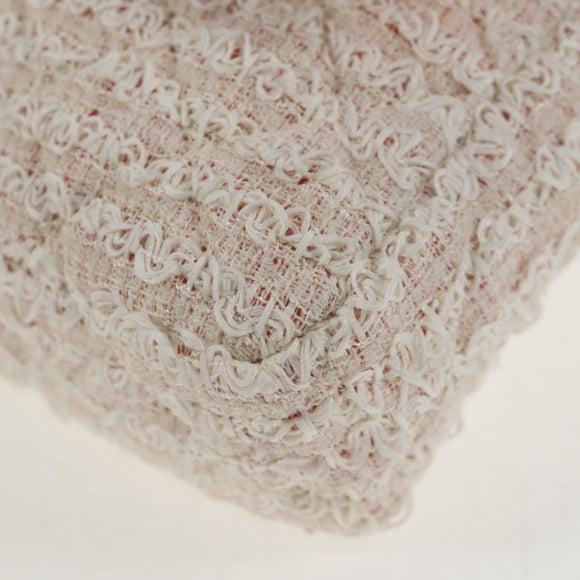 CHANEL Matelasse Chain Shoulder Bag tweed Pink CC Auth 137231V