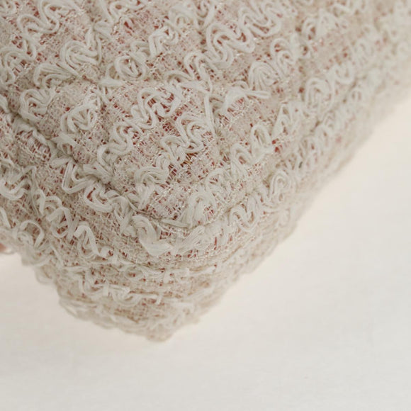 CHANEL Matelasse Chain Shoulder Bag tweed Pink CC Auth 137231V