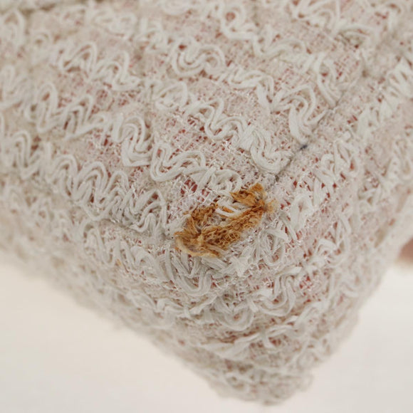 CHANEL Matelasse Chain Shoulder Bag tweed Pink CC Auth 137231V