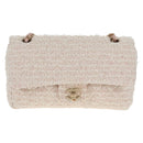 CHANEL Matelasse Chain Shoulder Bag tweed Pink CC Auth 137231V-2