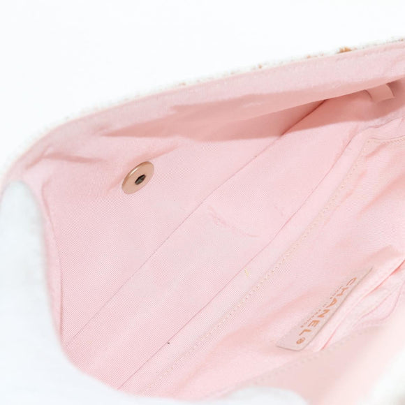 CHANEL Matelasse Chain Shoulder Bag tweed Pink CC Auth 137231V