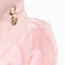 CHANEL Matelasse Chain Shoulder Bag tweed Pink CC Auth 137231V-22