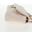 CHANEL Matelasse Chain Shoulder Bag tweed Pink CC Auth 137231V-6