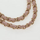 CHANEL Matelasse Chain Shoulder Bag tweed Pink CC Auth 137231V-9