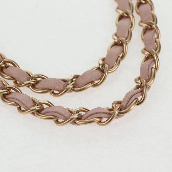 CHANEL Matelasse Chain Shoulder Bag tweed Pink CC Auth 137231V