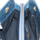 CHANEL Matelasse Chain Shoulder Bag Leather Blue CC Auth 137232V-22