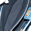 CHANEL Matelasse Chain Shoulder Bag Leather Blue CC Auth 137232V-24