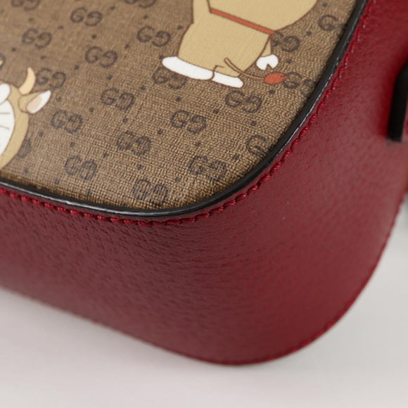 GUCCI Micro GG Supreme Doraemon Collaboration Bag PVC Beige 574886 Auth 137235M