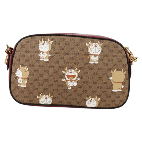GUCCI Micro GG Supreme Doraemon Collaboration Bag PVC Beige 574886 Auth 137235M