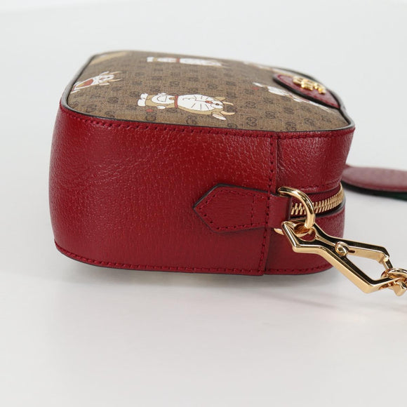 GUCCI Micro GG Supreme Doraemon Collaboration Bag PVC Beige 574886 Auth 137235M