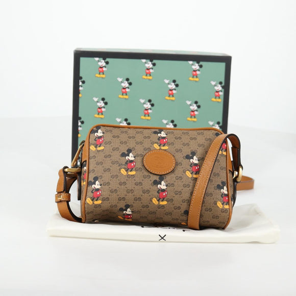 GUCCI Micro GG Supreme Disney collaboration Shoulder Bag PVC 602536 Auth 137236M