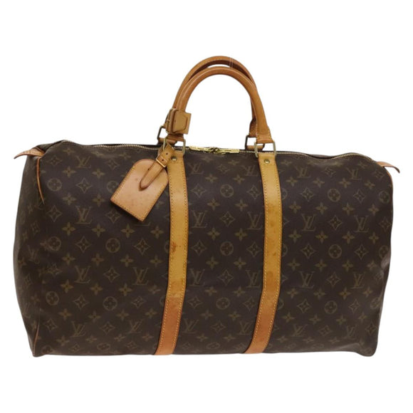 LOUIS VUITTON Monogram Keepall 50 Boston Bag M41426 LV Auth 137273