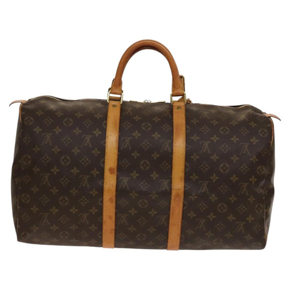 LOUIS VUITTON Monogram Keepall 50 Boston Bag M41426 LV Auth 137273