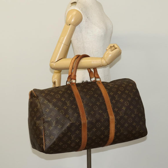 LOUIS VUITTON Monogram Keepall 50 Boston Bag M41426 LV Auth 137274