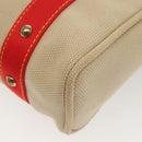 LOUIS VUITTON Antigua Cabas MM Tote Bag Beige Red M40035 LV Auth 137278-16