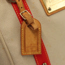 LOUIS VUITTON Antigua Cabas MM Tote Bag Beige Red M40035 LV Auth 137278-17