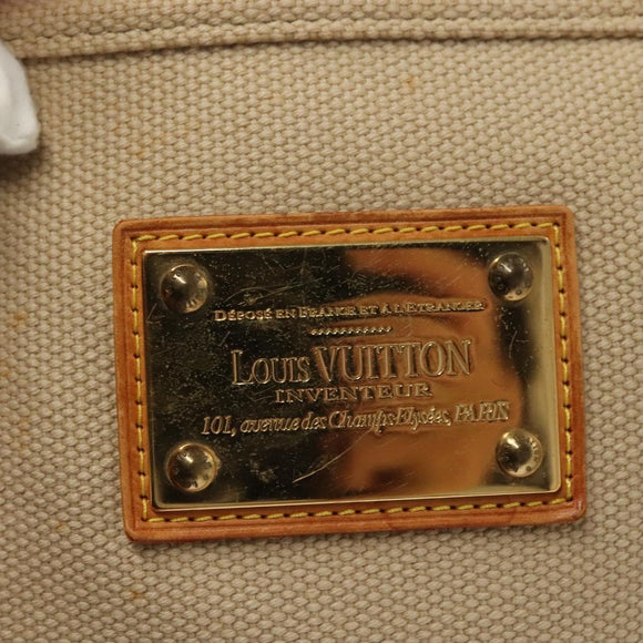 LOUIS VUITTON Antigua Cabas MM Tote Bag Beige Red M40035 LV Auth 137278