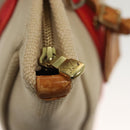 LOUIS VUITTON Antigua Cabas MM Tote Bag Beige Red M40035 LV Auth 137278-10