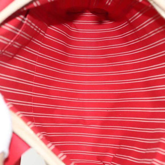 LOUIS VUITTON Antigua Cabas MM Tote Bag Beige Red M40035 LV Auth 137278