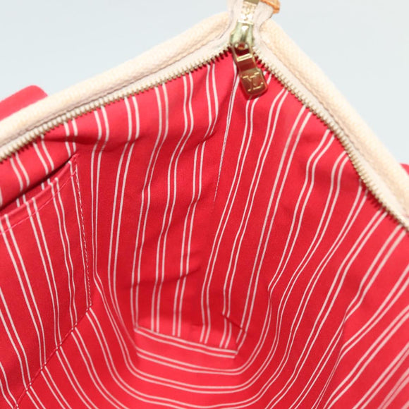 LOUIS VUITTON Antigua Cabas MM Tote Bag Beige Red M40035 LV Auth 137278