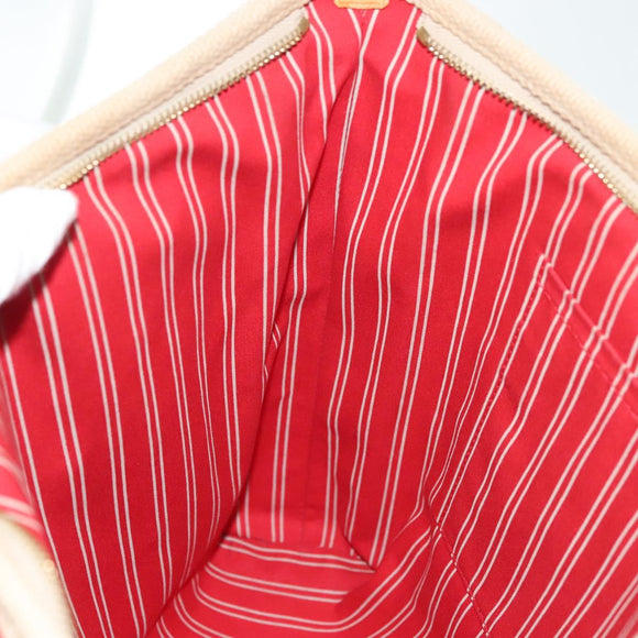 LOUIS VUITTON Antigua Cabas MM Tote Bag Beige Red M40035 LV Auth 137278