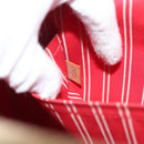 LOUIS VUITTON Antigua Cabas MM Tote Bag Beige Red M40035 LV Auth 137278-12