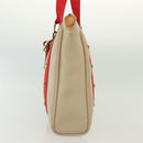 LOUIS VUITTON Antigua Cabas MM Tote Bag Beige Red M40035 LV Auth 137278-3