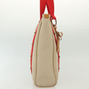 LOUIS VUITTON Antigua Cabas MM Tote Bag Beige Red M40035 LV Auth 137278-4