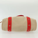 LOUIS VUITTON Antigua Cabas MM Tote Bag Beige Red M40035 LV Auth 137278-5