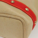 LOUIS VUITTON Antigua Cabas MM Tote Bag Beige Red M40035 LV Auth 137279-11