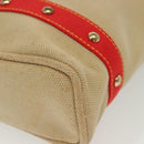 LOUIS VUITTON Antigua Cabas MM Tote Bag Beige Red M40035 LV Auth 137279-13